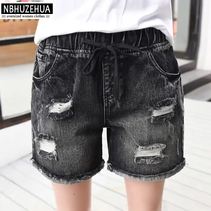 women's plus jeans short