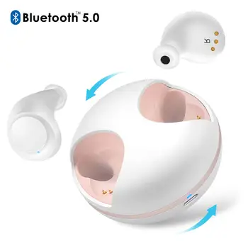 

New W1-2 mini Bluetooth5.0 TWS IPX5 Waterproof and sweat earphone with Charging box for IOS Android mobile phone