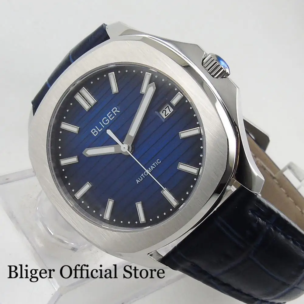 

Dress Sapphire Glass 39mm Blue Men's Watch With Automatic Movement Date Window