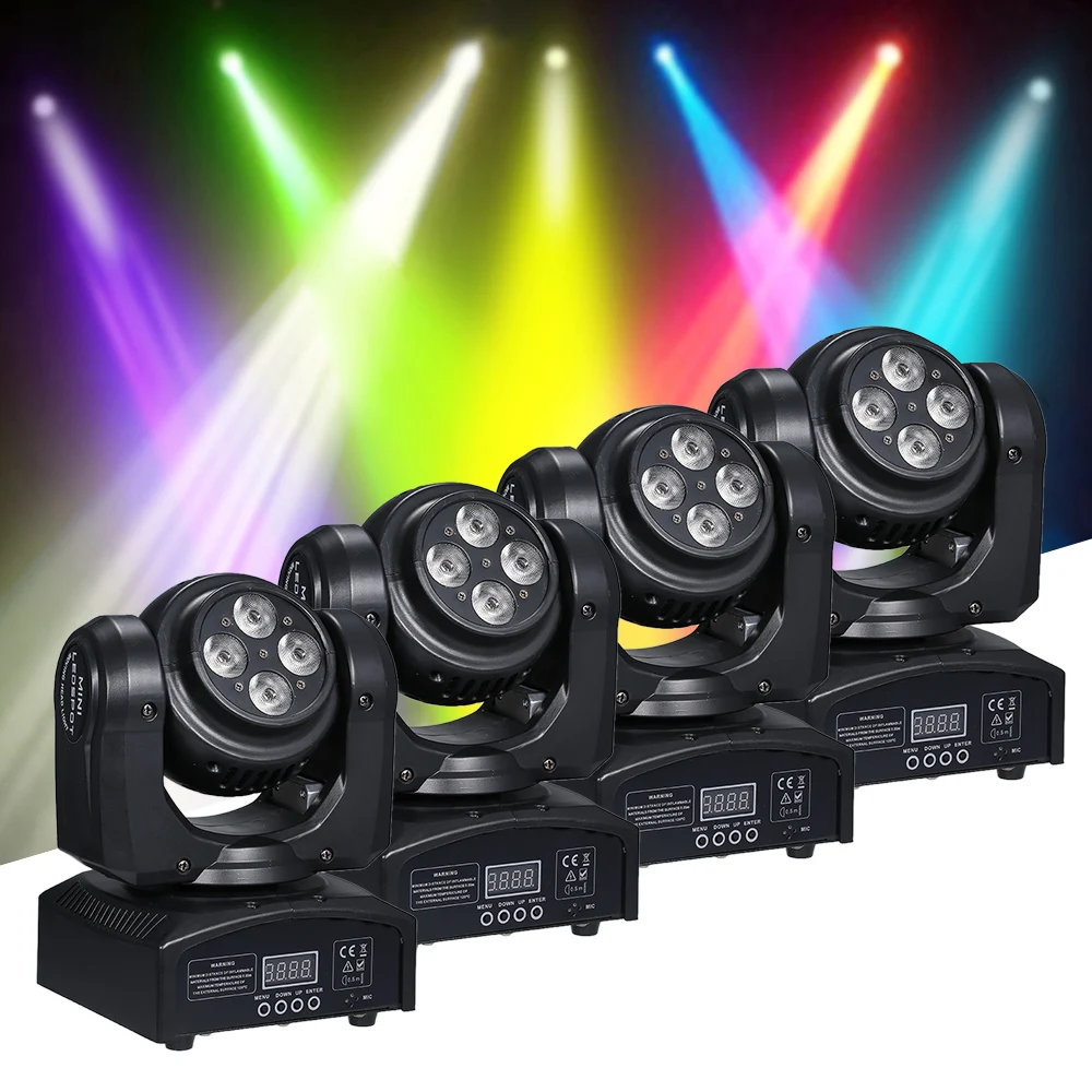 Lixada DMX 512 сценический светильник эффект двойными бортами RGBW с входным напряжением