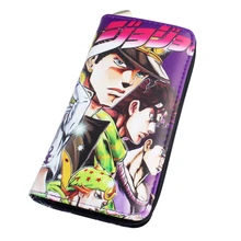 JOJO’S BIZARRE ADVENTURE Wallet Men Wallet Women PU leather zipper Long Wallets Purse Coin purse bag Free Shipping