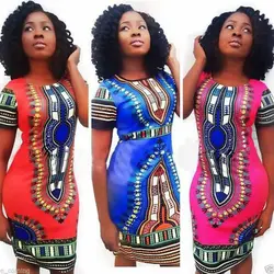 Африканское Платье женское Бохо Цветочные Дашики без рукавов Макси Африканское вечернее коктейльное платье, новое, модное, Африканское