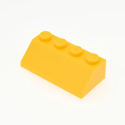 BEIMONGO строительные блоки черепица 2x4 наклона 45 100 шт. интеллигентая(ый) "сделай сам" для детей игрушки могут быть compitabled - Цвет: Yellow
