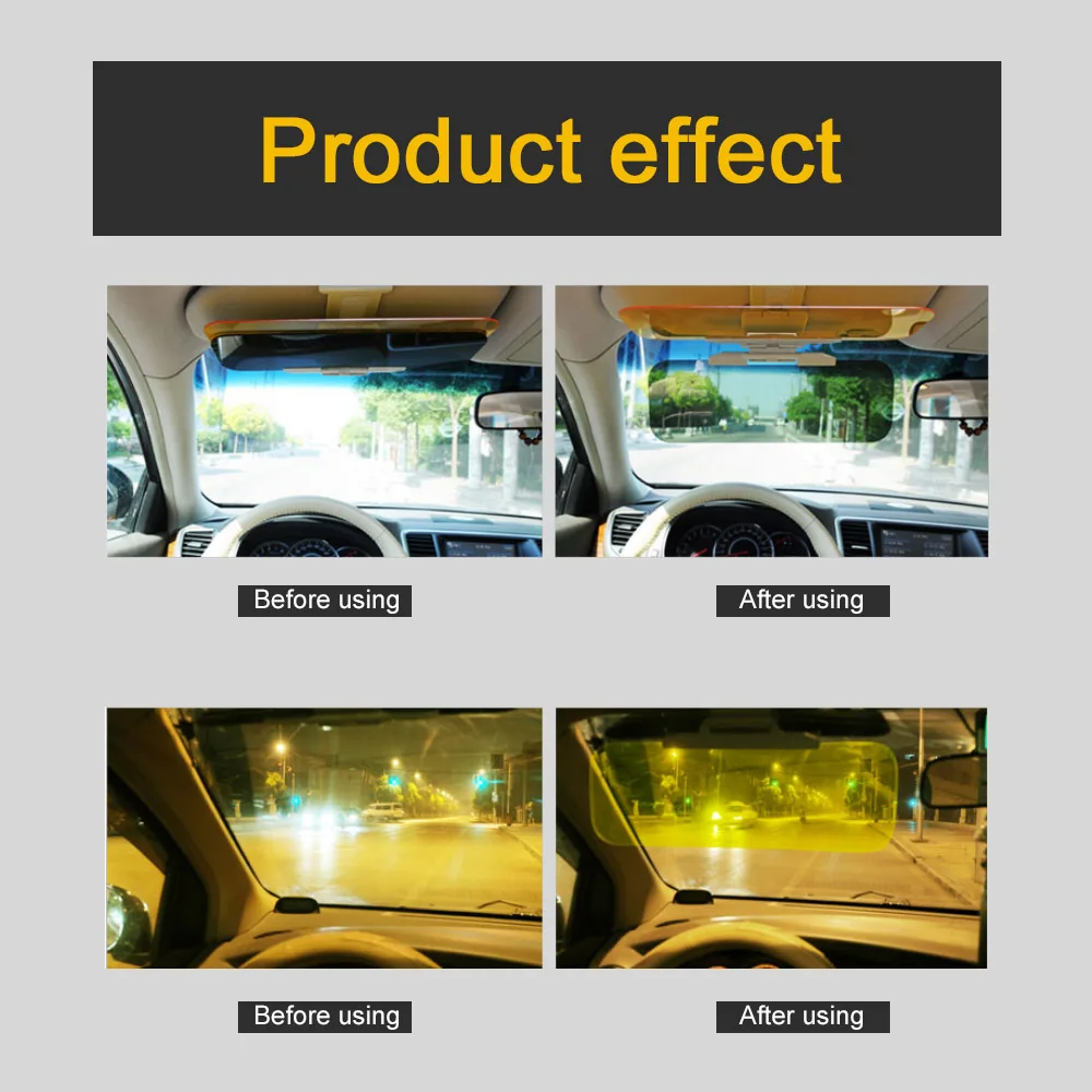 HD Автомобильный Защита от солнца козырек очки для водителя день и ночь затемняемые зеркала Солнцезащитные Козырьки Clear View ослепительно очки зеркало