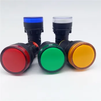 

10pcs 22MM highlight LED signal light LED signal indicator APT indicator LED signal light AD16-22D/S 6V/12V/24V/220V/380VDC/AC