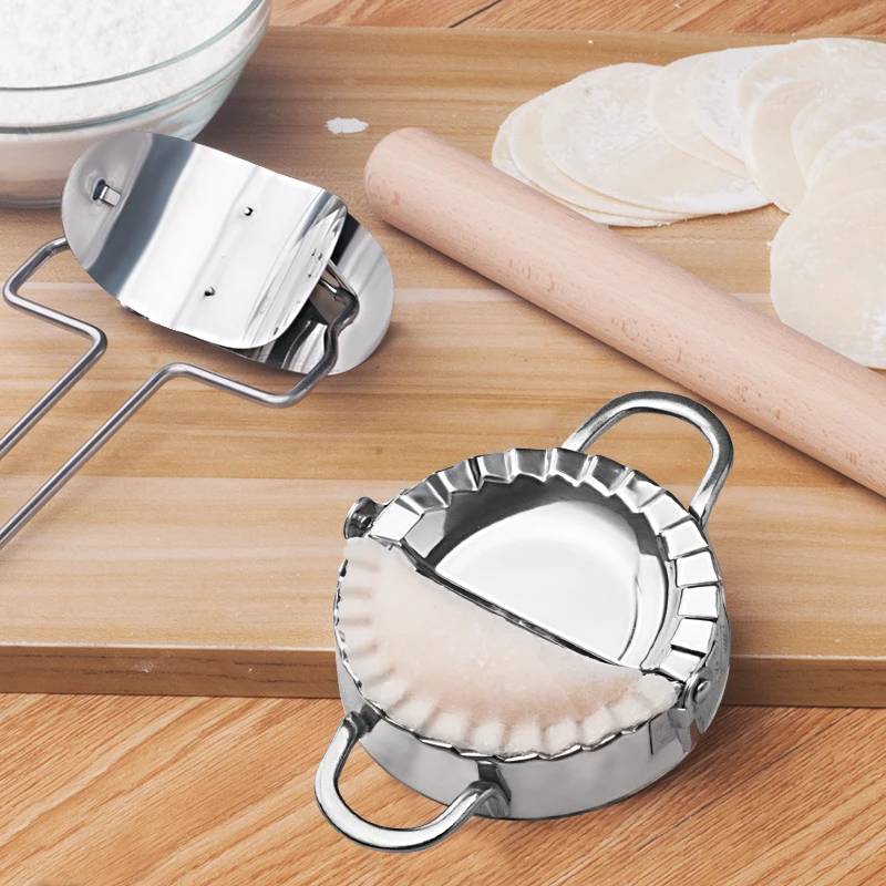 Набор для приготовления пищи 2 шт. из нержавеющей стали с прижимной резец теста