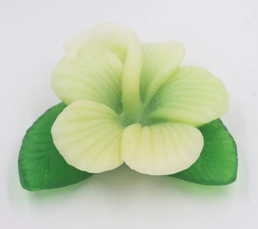 

3D Flowers with Leaf Silicone Soap mold DIY Hangmade Craft 3d soap molds S563