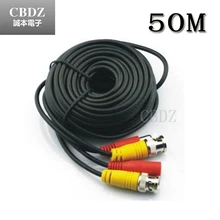 BNC cable 50M Power video Plug and Play Cable for CCTV camera system Security free shipping