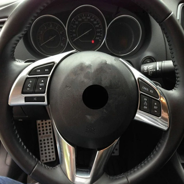 

ABS Matte For Mazda CX-5 CX5 2012 2013 2014 2015 2016 Steering Wheel Panel Cover Badge Insert Cover Trim Accessories 1pcs