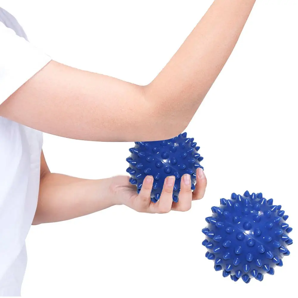 7 см шиповидный Массажный мяч триггер точка Спорт Фитнес рука боль в ногах рельефная мышца расслабляющий аппарат унисекс жесткий 4 цвета