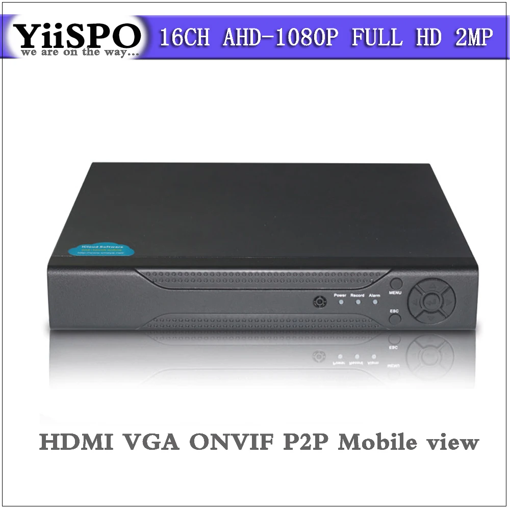 Yiispo домашнего наблюдения 16ch Full HD AHD 1080 P видеонаблюдения видеорегистратор HDMI 2MP