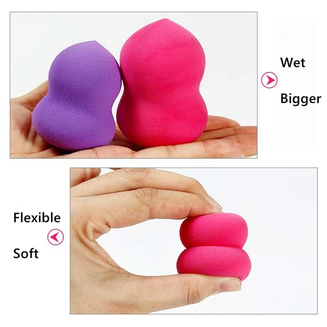 Xuemali 1pcs Cosmetic Puff Dry Wet Use Smooth Makeup Foundation Sponge Beauty Face Care Tool Accessories drop Shape Multi colors 3