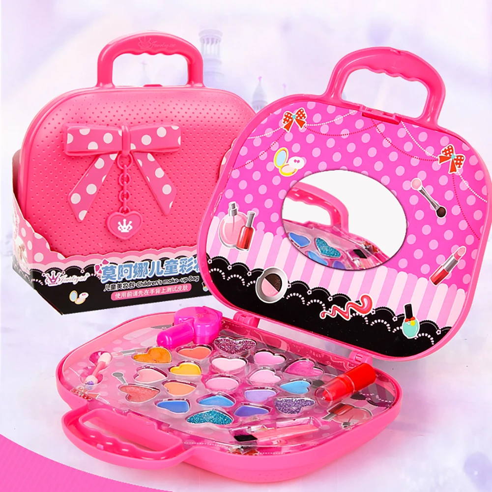 Детская косметика макияж коробка принцесса набор безопасный нетоксичный лак для ногтей помада девочка игрушка для девочки подарок на день рождения
