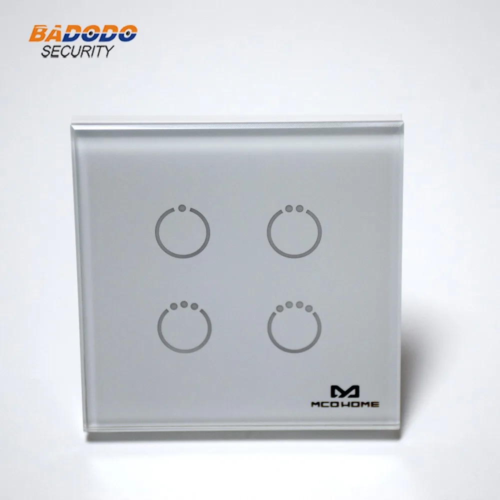 Z Wave Plus MCOHOME сенсорный Панель выключатель питания MH S314 EU868.42MHz 4 gang Вкл/выключите