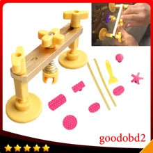 Автомобиль Дент желтый мост Авто Средства ухода за кожей Paintless Дент Удаление Инструменты PDR Инструменты с 7x различных Размеры PDR клей вкладки+ 2x клей палочки