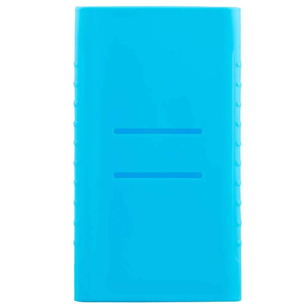 1 шт портативный внешний аккумулятор Защитный чехол Мягкий силиконовый чехол для 10000mAh Xiaomi power Bank - Цвет: Blue