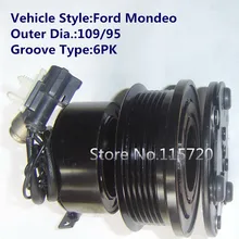 Компрессор для автомобильного кондиционера, работающий от сцепления для Ford Mondeo A/C магнитная муфта компрессора 12 V 6PK 109/95