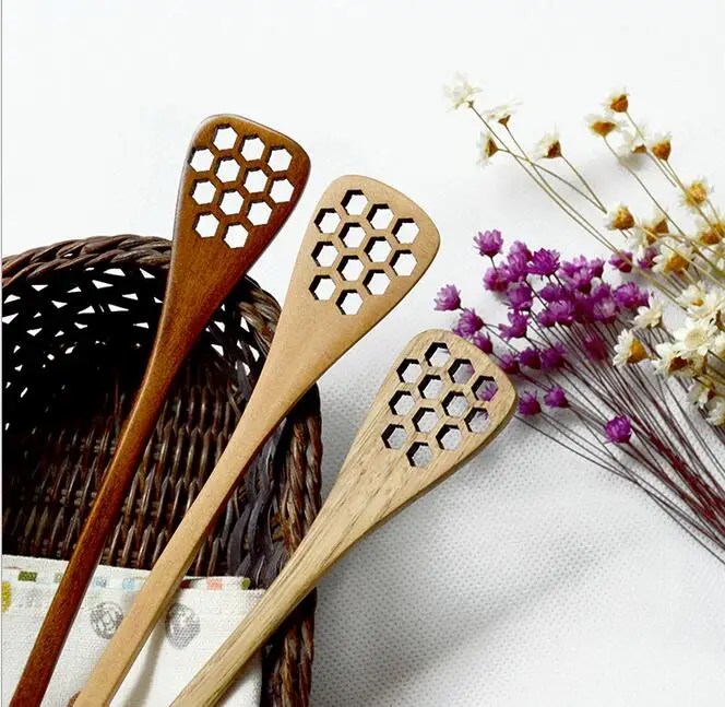 10pcs/lot unique wooden spoons carved wooden spoons honey