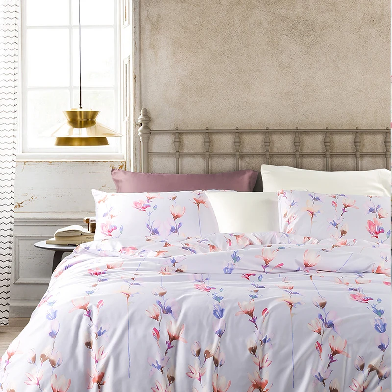 Adream 45 Cotton 55 Bamboo Fiber Bedding Set, Magnolia flower
