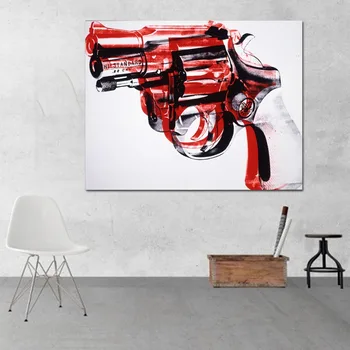 SELFLESSLY 2018 Andy Warhol Abstract Painting Gun Wall Pictures For Living Room Pop Art Canvas Prints And Posters Unframed