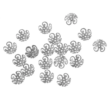 

Jewelry Components 304 Stainless Steel Bead Caps Hollow Flower Caps For DIY Women & Men Jewelry 10mm, 20PCs