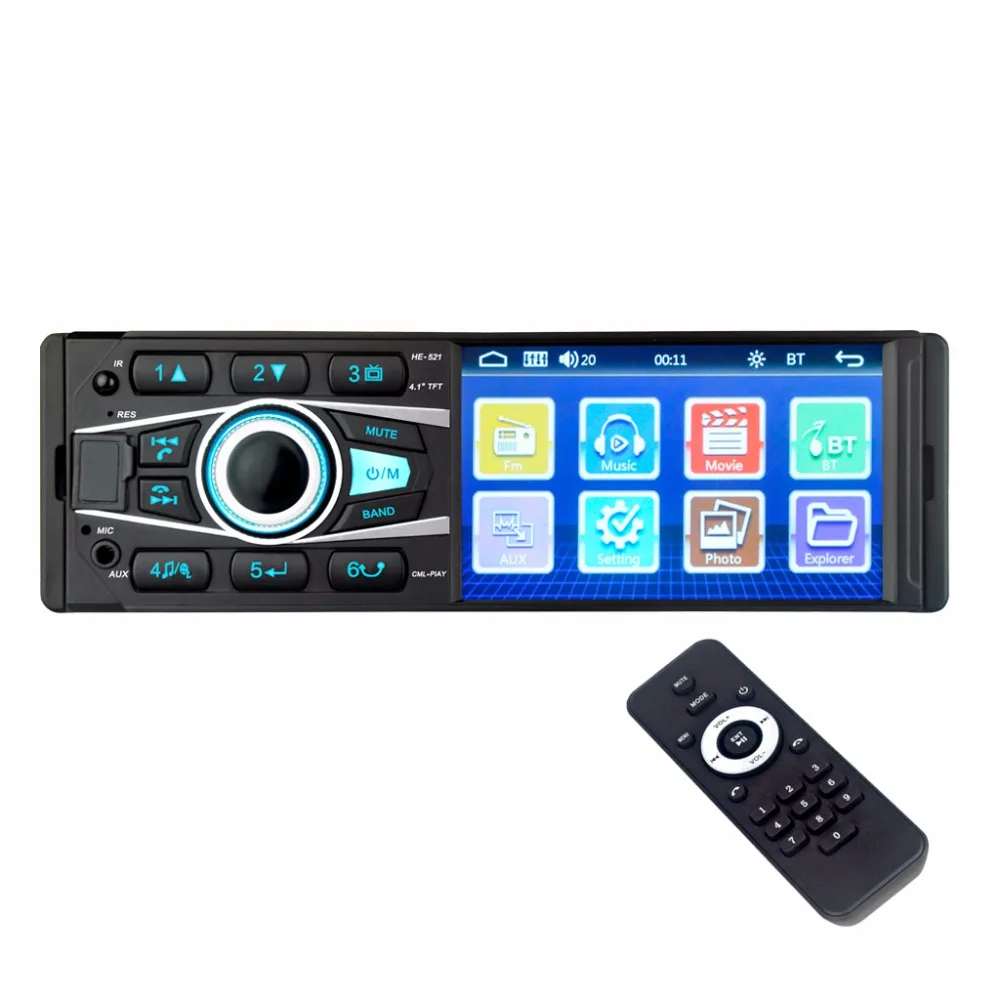 

Fonwoon 4.1 inch Touch Screen Car Radio Bluetooth MP5 Central Multimidia Player Automotivo Stereo Autoradio 1 Din Rearview Camea