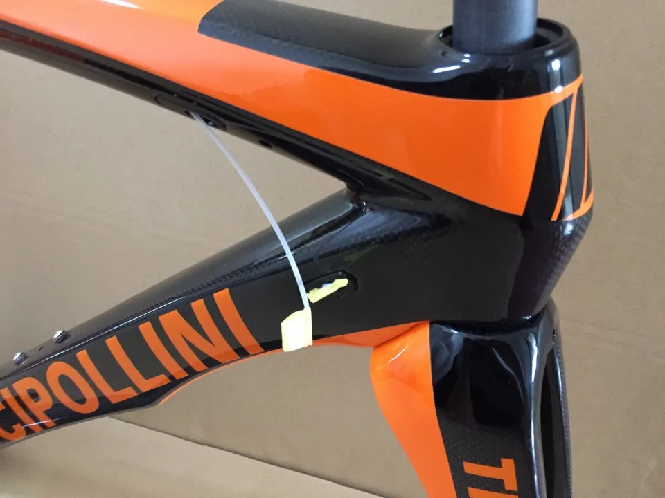 Оранжевый Cipollini RB1K THE ONE блестящая карбоновая рама для дорожного велосипеда 3 K/1 K