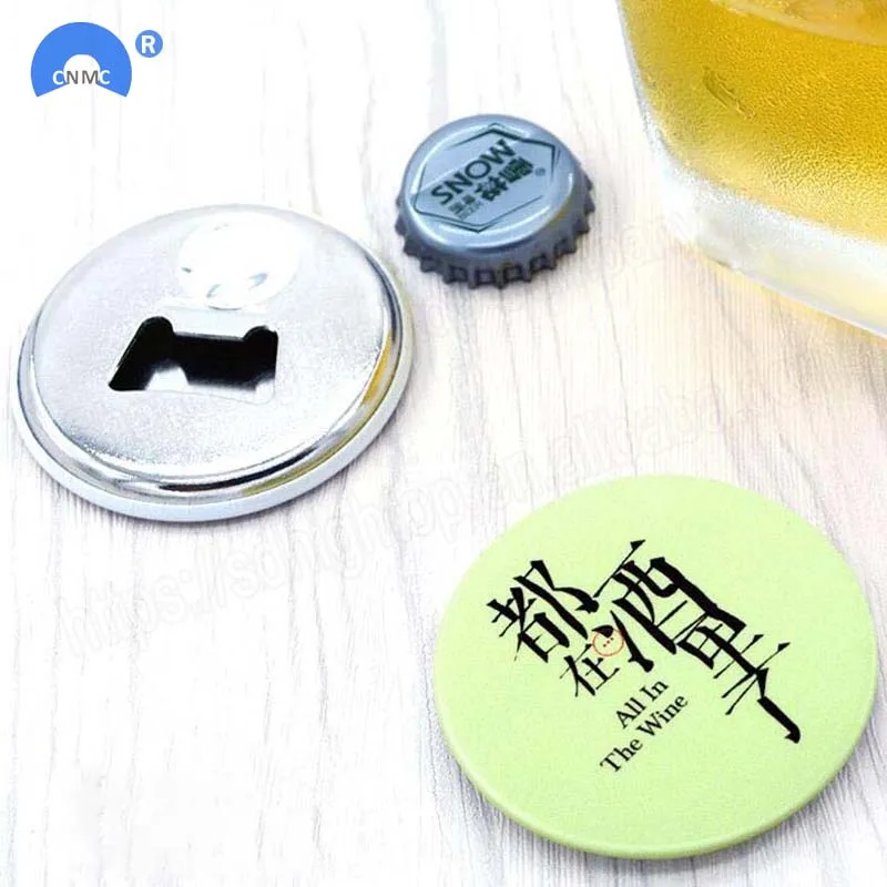 50 PCS Customizable Multi-Function Magnetic Refrigerator Stickers Magnetic Message Board Beer Opener DIY Crafts Materials