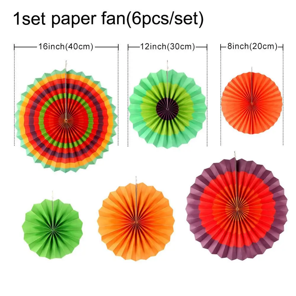OurWarm Мексиканская прямоугольная скатерть бумажная веер фон Fiesta вечерние подвесные покрывало для декора скатерти для свадебной вечеринки - Цвет: paper fans