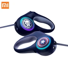 Xiaomi Petkit светодиод для домашних собак выдвижной ошейник светильник поводок жгут с замком и механизмом выпуска поводок светящиеся аксессуары для кошки, собаки