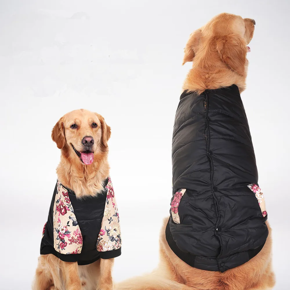 Thick Warm Large Dog Coat Cotton padded Jacket Winter Big Dog Clothes