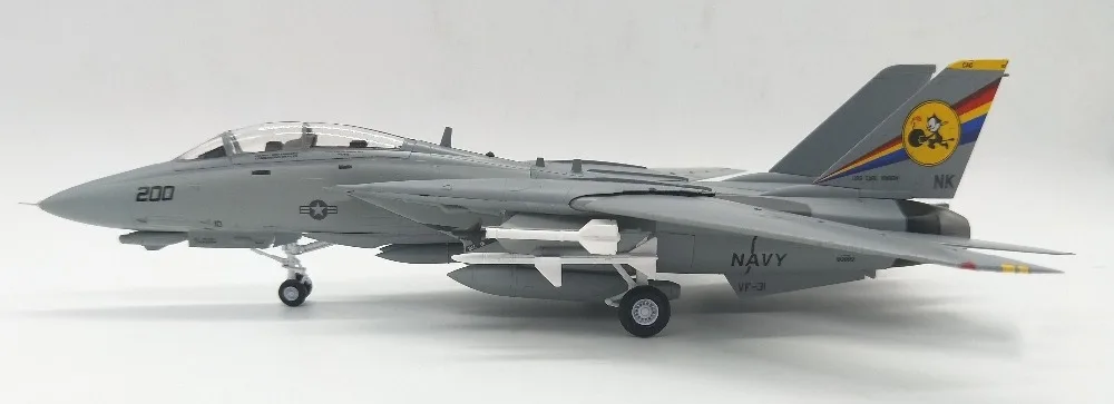 Труба 1: 72 США F-14D VF-31 бомба кошка эскадрилья мужской F14 модель истребителя