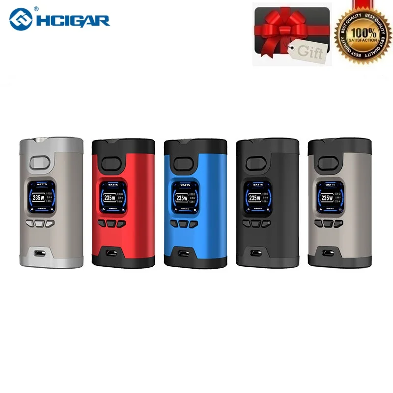 

Original Hcigar Wildwolf 235W Box Mod TC Powered By Dual 18650 Battery Towis XT235 Chip Set Vaporizer Electronic Cigarettes Mod