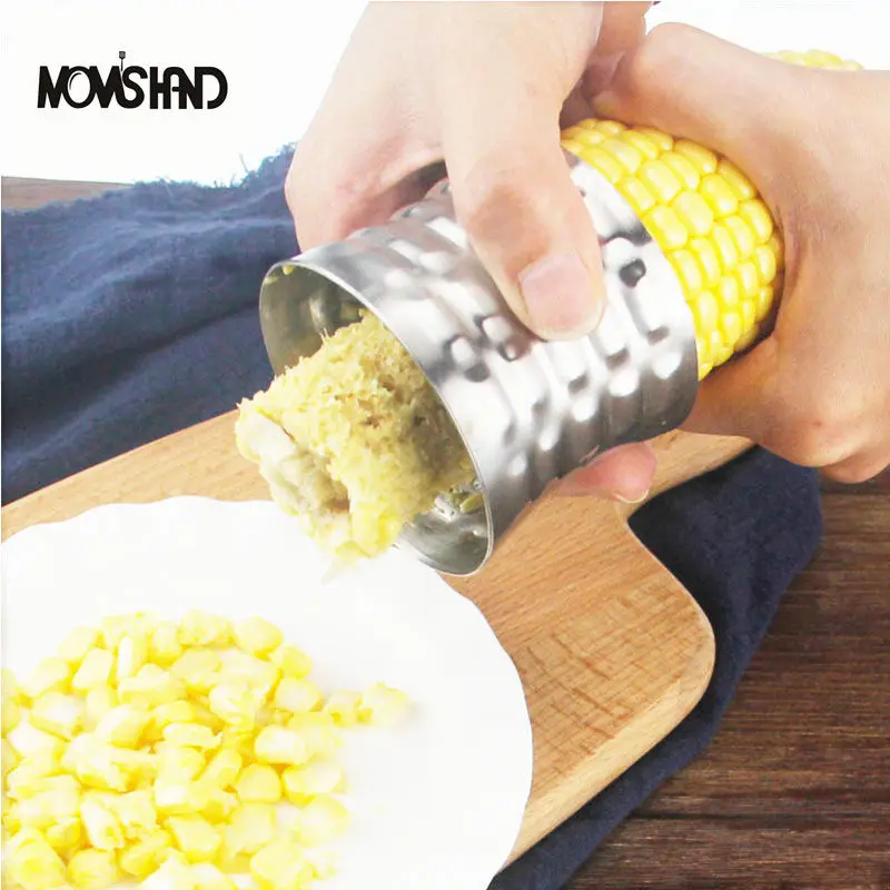 

MOM'S HAND Kitchen Gadgets Stainless Steel Corn Stripper Scraper Pitter Corn Peeler