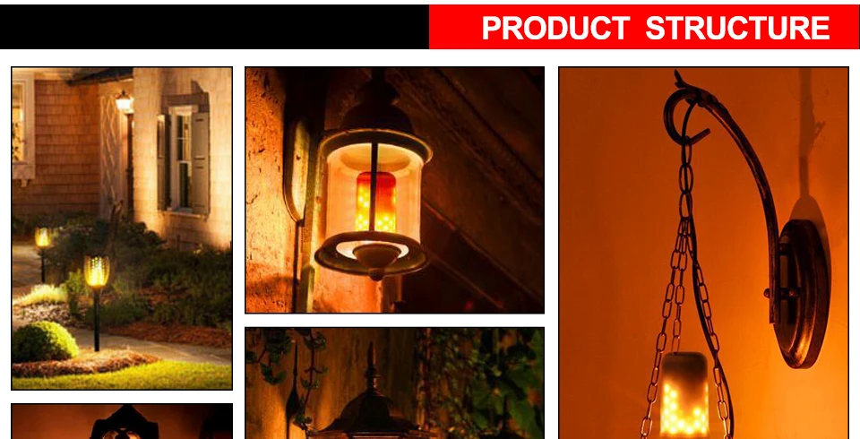 B22 E27 Led Flame Lamps E14 LED Flame Effect Light Bulb 110V 220V Flickering Emulation Fire Lights 5W Decorative Lamp (2)06