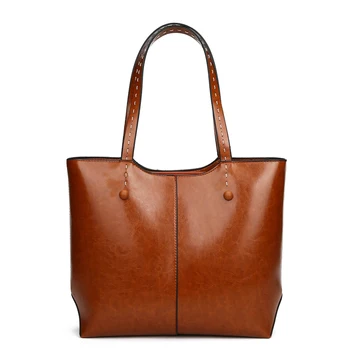 

Women's Soft Leather Handbag High Quality Women Shoulder Bag Luxury Brand rivet Bucket Bag Fashion Women's Handbags
