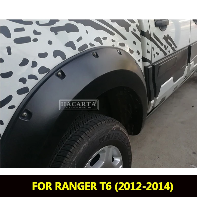 

9 Inch Fender Flares Wheel Arch Accessories Black Color Mudguards For Ford Ranger 2012 2013 2014 T6
