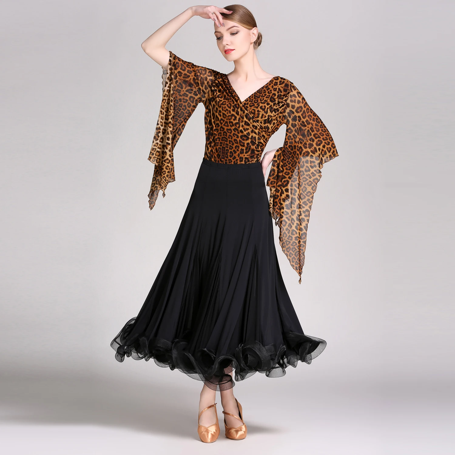 

GB027 and S8025 Modern Dance Costume Top and Skirt Suits Dance Dress Ballroom Costume Women Lady Adult Evening Party Dress