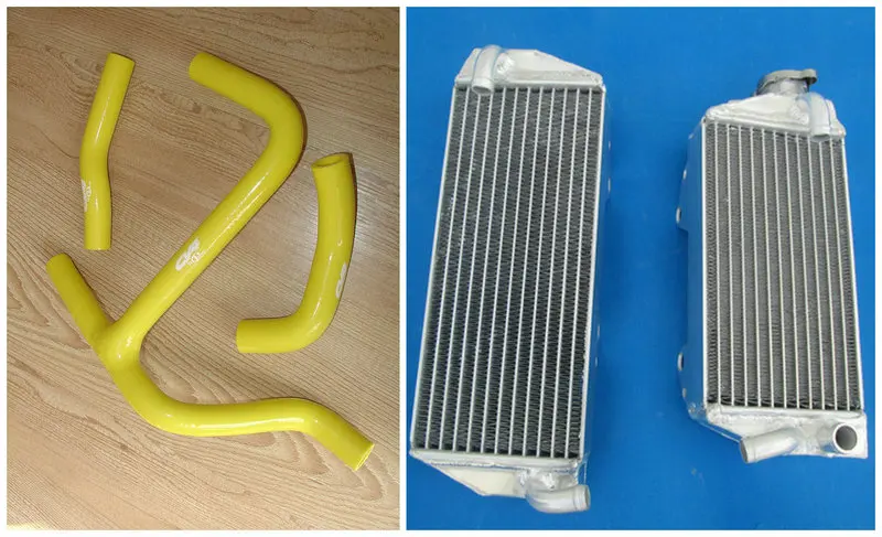 Цвет: желтый L& R Алюминий радиатор шланг для Suzuki РМЗ 250 RMZ250 2010-2012 2010 2011 2012 - Цвет: Цвет: желтый