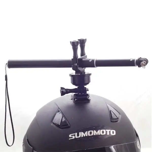 

Camera Accessories For GoPro Hero 4/3+/3/2 Helmet 360 Swivel Rotating Bar Mount For Selfshot Arm 22-32MM Cycling Skiing