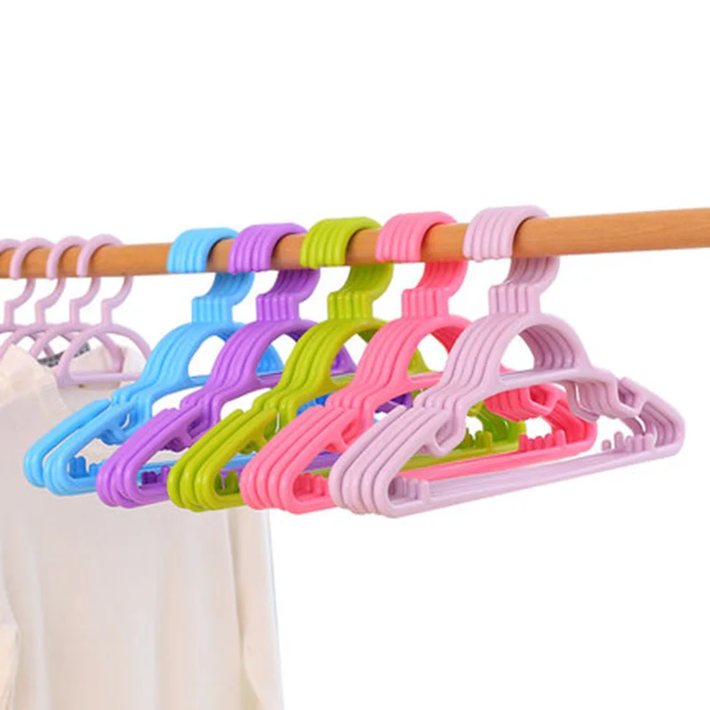 

10 pcs/lot 40cm Bold Plastic Adult Clothes Hangers Non-slip Clothing Hanging Dry Wet Tracelss Coat Hanger