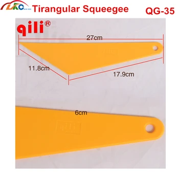 

50pcs/lot DHL Qili QG-35 Triangular sgueegee vinyl film warp building floor clean car film sticker protective scraper tools