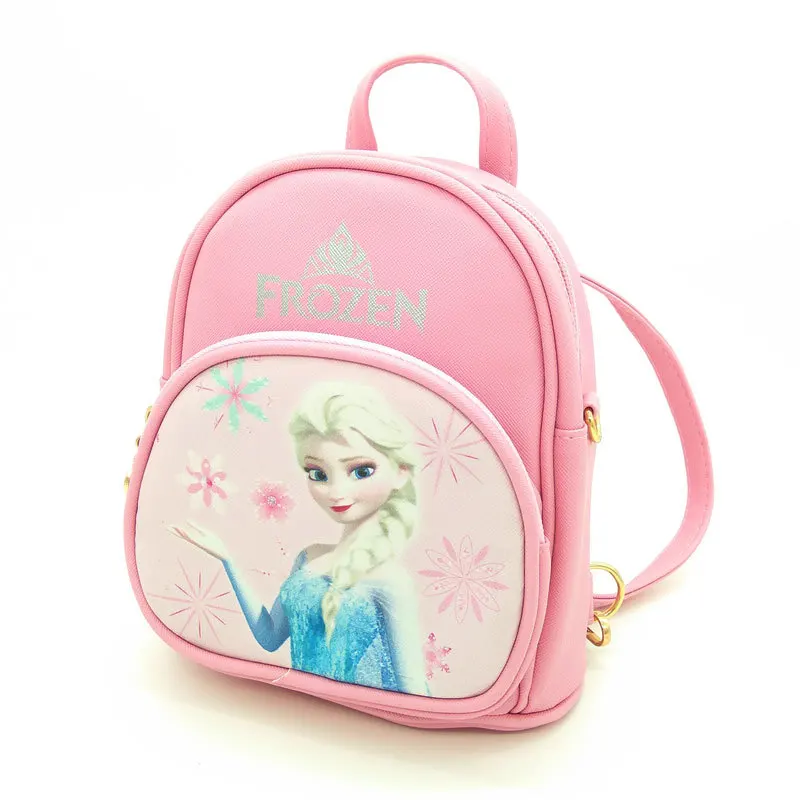 Дисней мультфильм принцесса Холодное сердце Эльза дети плечо рюкзак девушка сумка PU наскальзывающаяся сумка 3 способа носить с собой - Цвет: 2