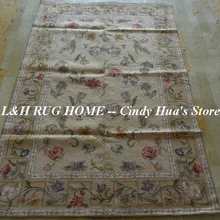 4'x6' рукодельный ковер ручной работы ковры новозеландская шерсть цветочный дизайн