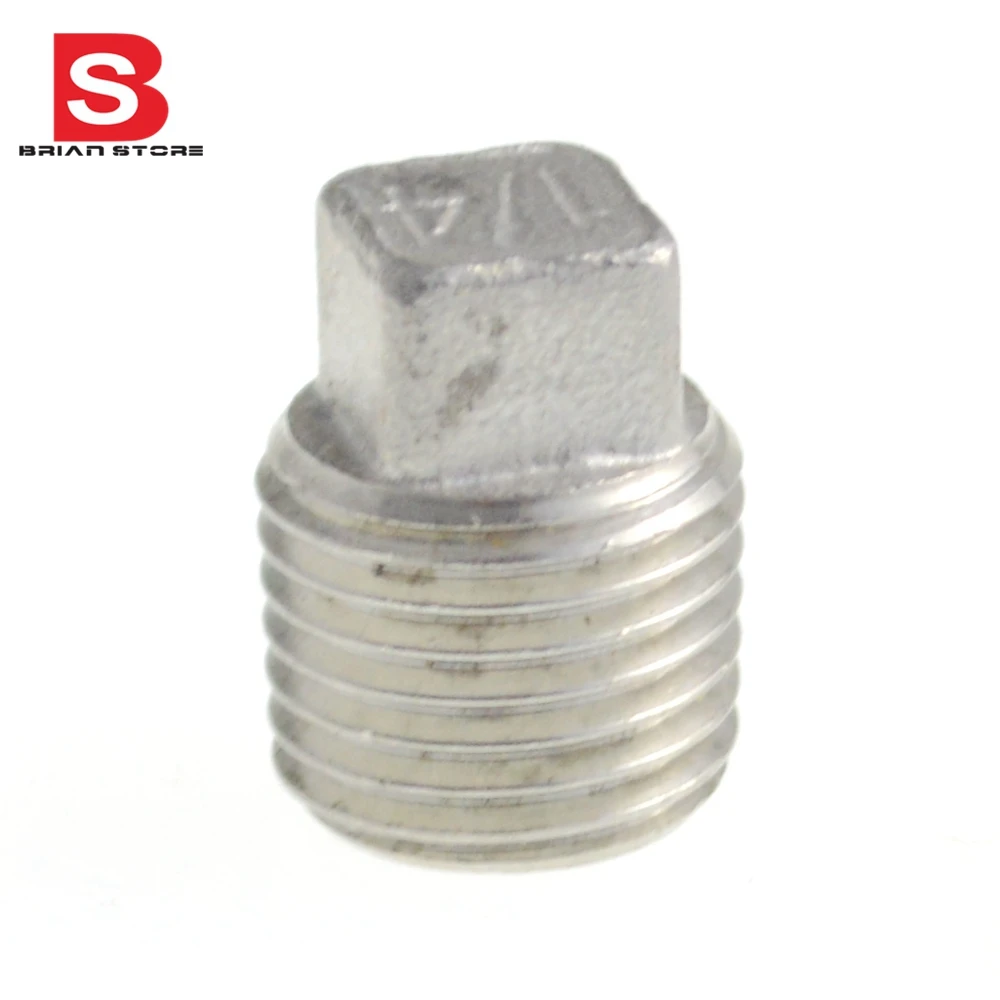 304 stainless steel bsp 1/4 Male screwed connection Plug End Cap Joint