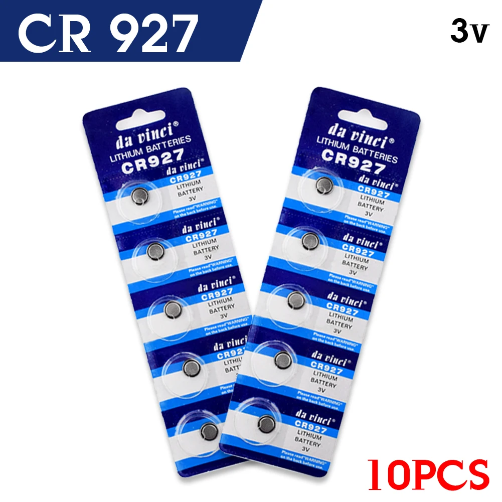 1packs=10pcs Bulk CR927 3V 30mAh Lithium Button Coin Battery for