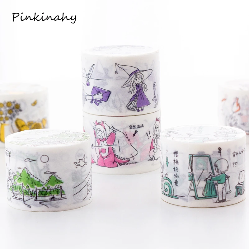 

35mm*3m Salt Girl Japanese kawaii sticker Decoration Washi Tape DIY Planner Diary Scrapbooking Masking Tape JD004