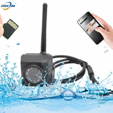 Hqcam mini câmera de cartão, 1920p 1080p ip66 tf à prova d' água ir, visão noturna ip, wi-fi, carro ao ar livre & frota de veículos e nest de pássaros