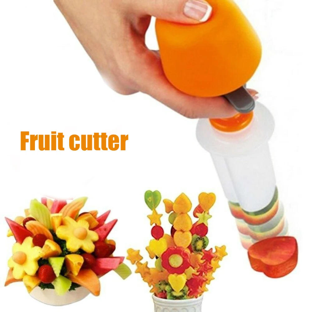 

Fruit Vegetable Shape Cutter Decorating Tools Circle Heart Flower Cutters Eject Fruit Cutter TT-best
