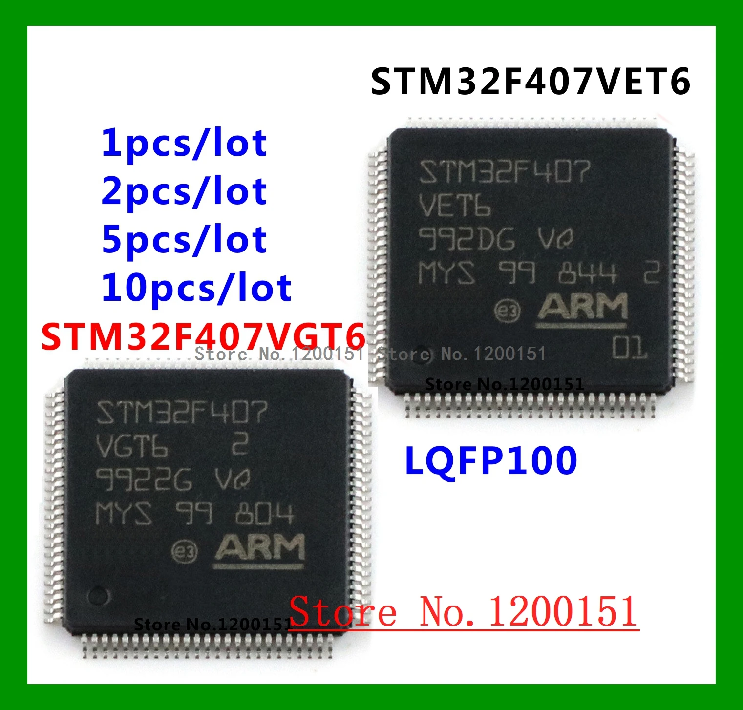 

STM32F407VGT6 32F407VGT6 STM32F407VET6 32F407VET6 QFP100